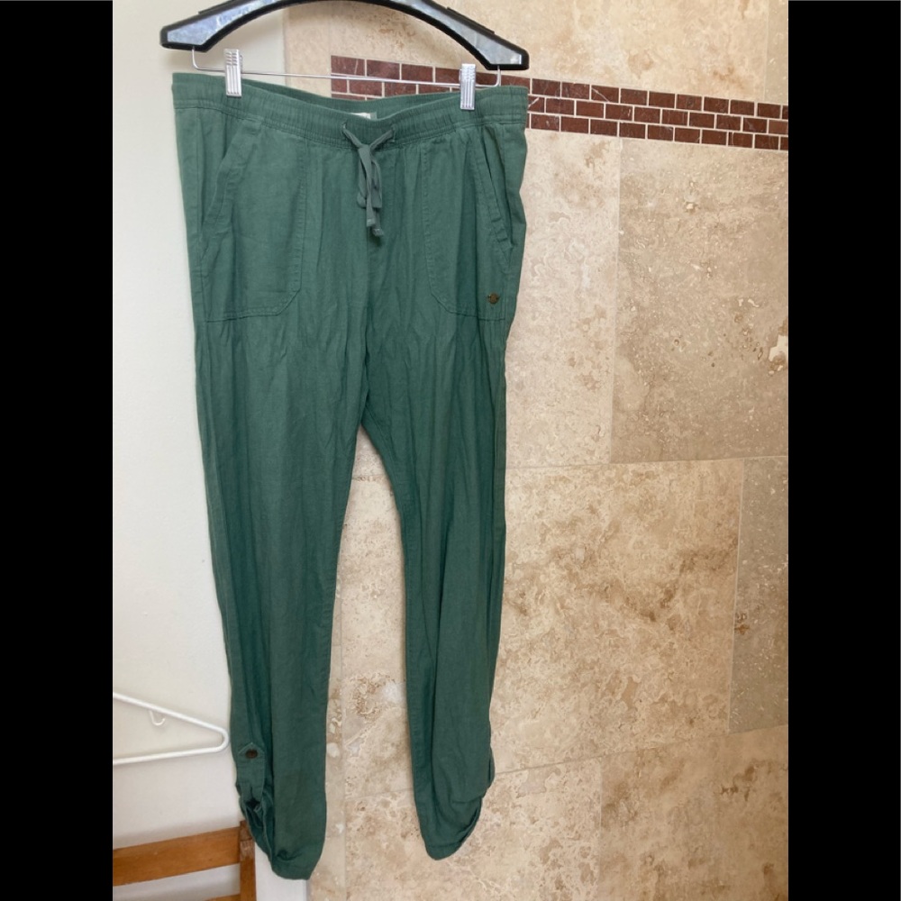 Linen Olive Green Pants